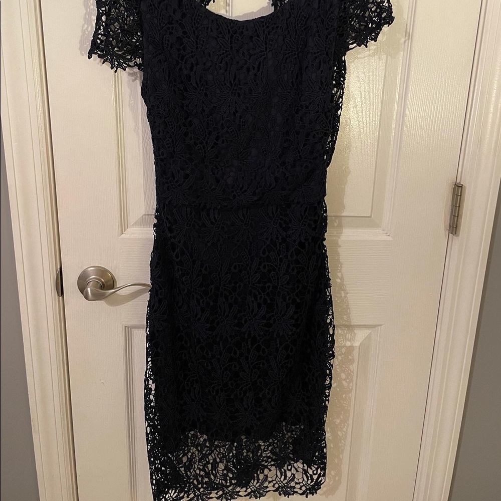 Blue lace dress